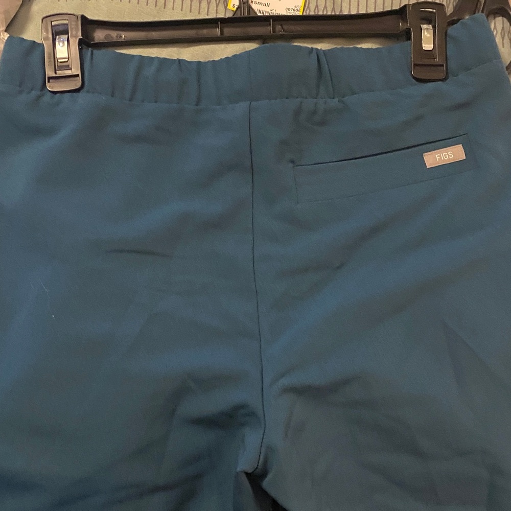 Figs Teal Drawstring Pants - Picture 5 of 6